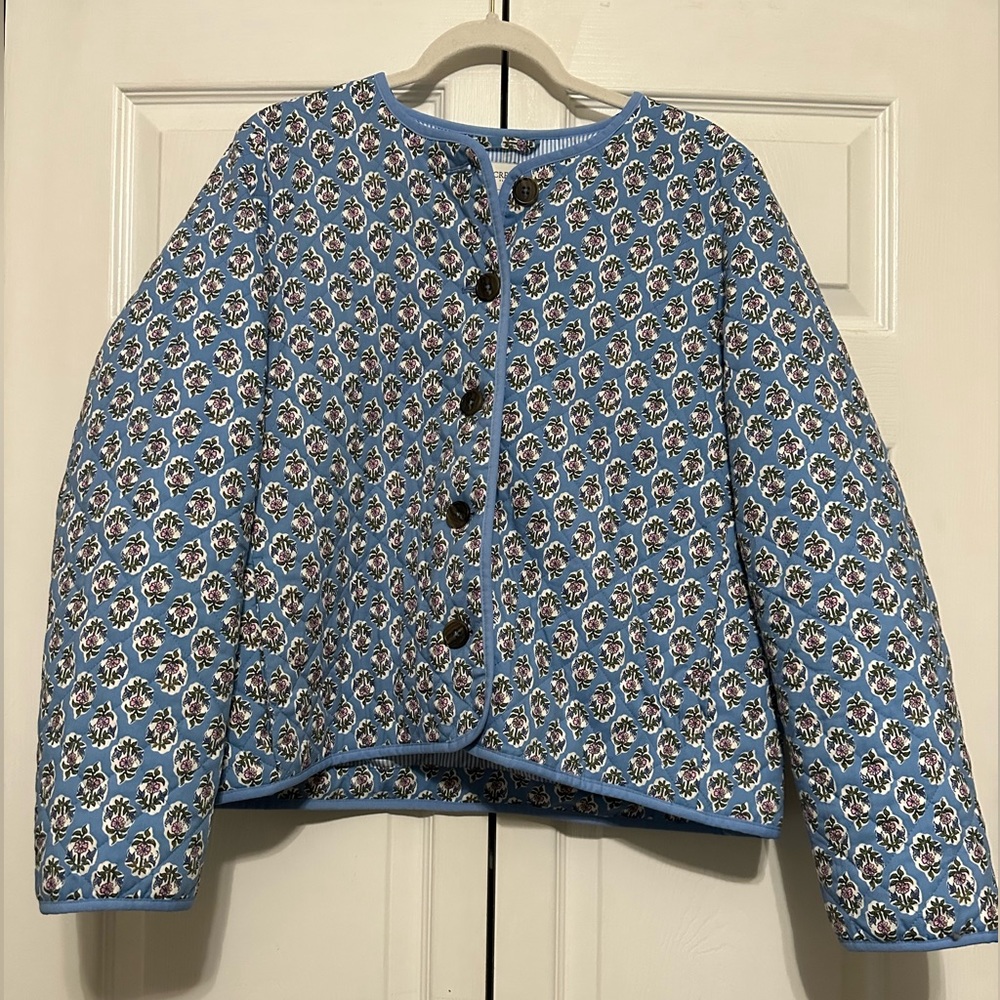 JCrew Floral Quilted Jacket
